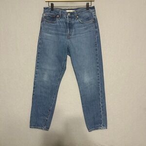 Levis Wedgie Straight Jeans Medium Wash Blue Denim 22861-0097 Size 28